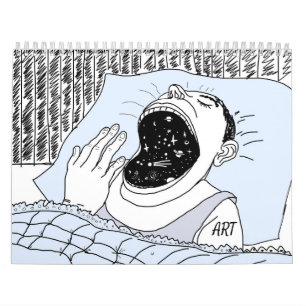 Calendário de Script Elegante Moderno Astronômic