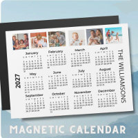 Calendário de Seis Fotos de 2027 Ímã