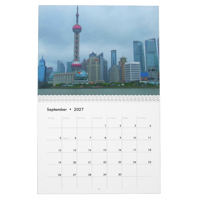 Calendário de Shanghai China 2016 (Set 2027)