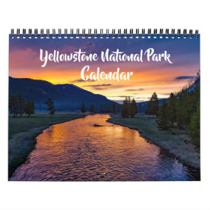 Calendário de tamanho médio do Parque Yellowstone