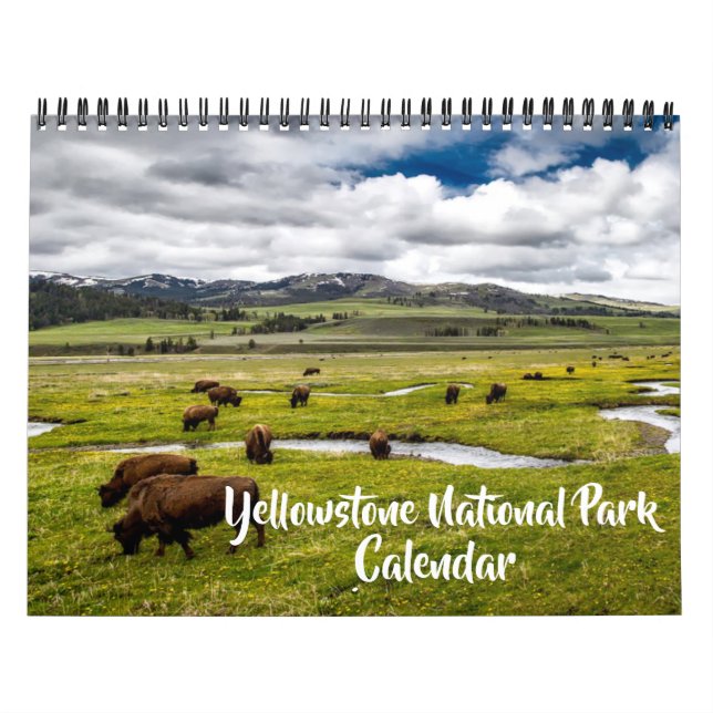 Calendário de tamanho médio do Parque Yellowstone (Capa)