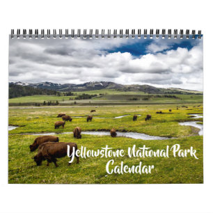 Calendário de tamanho médio do Parque Yellowstone