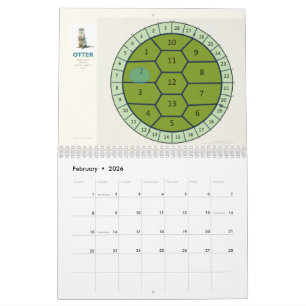 Calendário de Tartaruga de 13 Luas 2026 Fases Lu