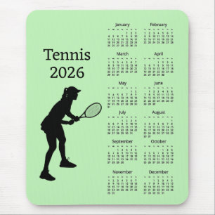 Calendário de Tênis 2026 Mousepad