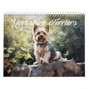 Calendário de Terrier Yorkshire, a qualquer ano