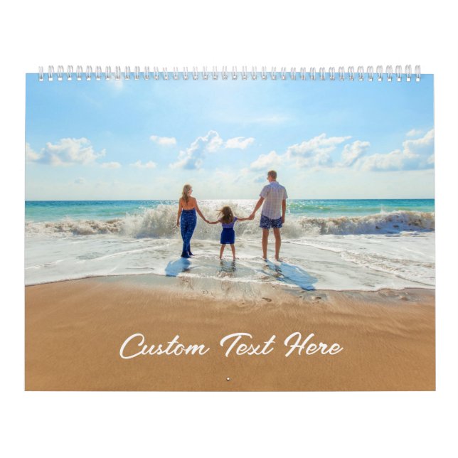 Calendário de Texto de Fotografias Personalizadas  (Capa)