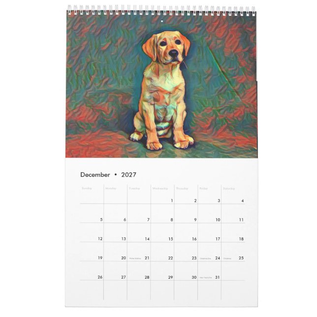 Calendário de Todos os Labradores (Dez 2027)