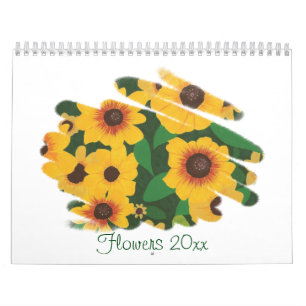 Calendário de Trabalho de arte de flores por Chery