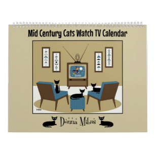 Calendário de TV do Meio século Cats Watch