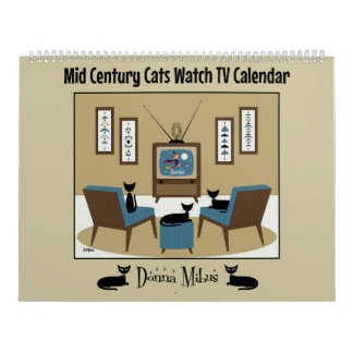 Calendário de TV do Meio século Cats Watch