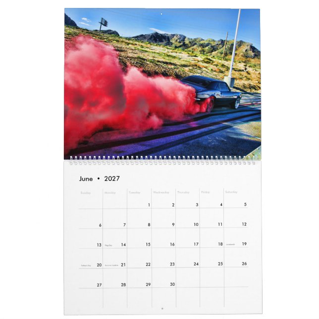 Calendário de um Hotrod de 2017 cavalos-força (Jun 2027)