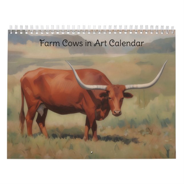 Calendário de Vacas na Arte da Fazenda (Capa)