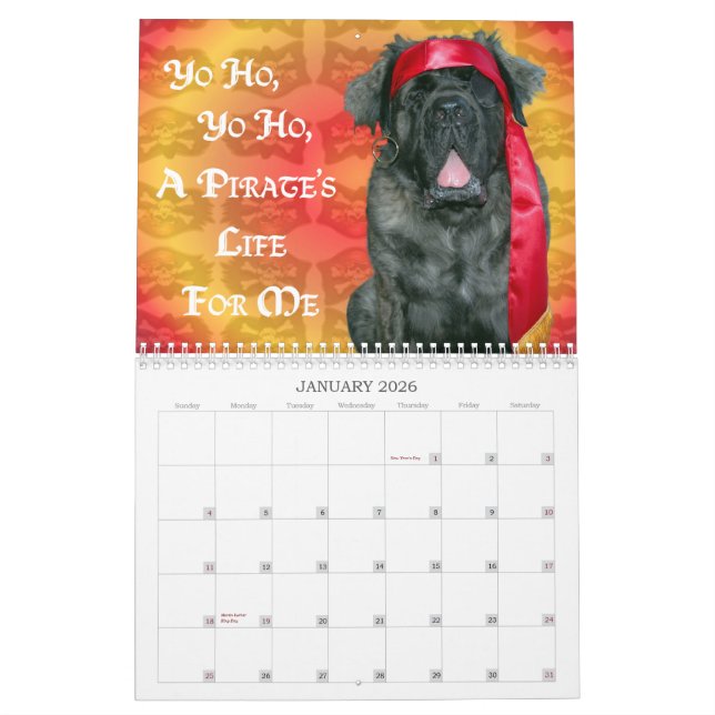 Calendário de Vestido Mastiff (Jan 2026)
