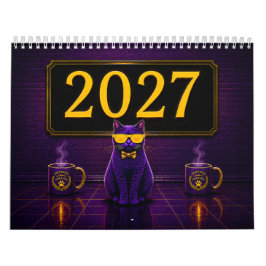 Calendário de Viagem de 2027 do Professor Purr-ple