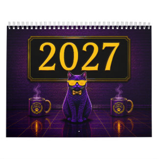 Calendário de Viagem de 2027 do Professor Purr-ple