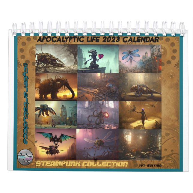 Calendário de Vida Apocalíptico - Coleção Steampun (Verso)