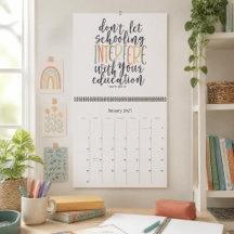 Calendário de Vida Escolar em Casa
