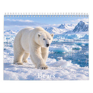 Calendário de Vida Selvagem e Natureza Ursos Majes