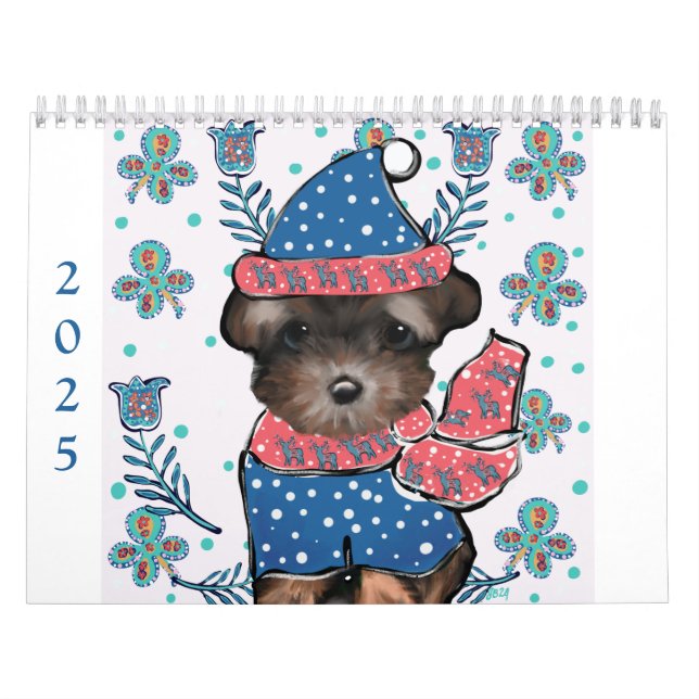 Calendário de Yorkie Fofo (Capa)