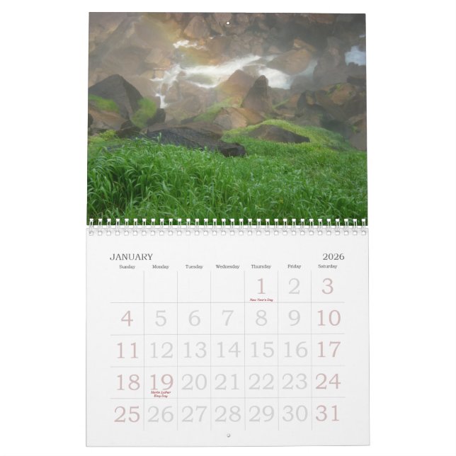 Calendário de Yosemite (Jan 2026)