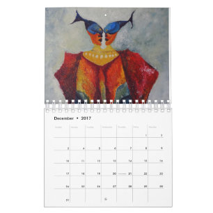 Calendário Decorativo de Abstrato de Pinturas de A