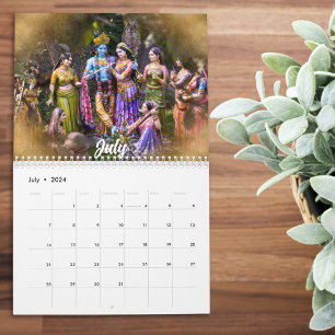 Calendário Deidades Hindu Indianas Idol Gayatri Mantra 2025