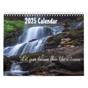 Calendário Deixe seus sonhos fluírem como um riacho 2025