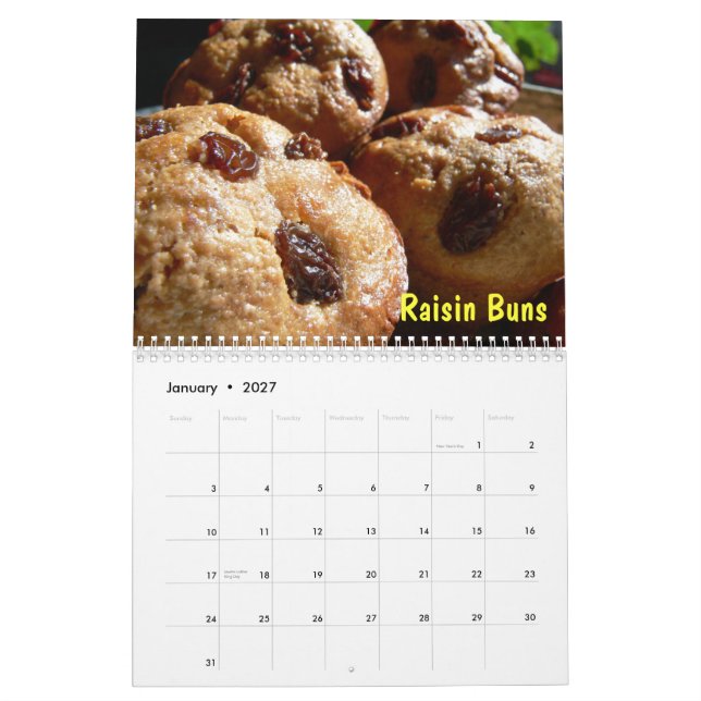 Calendário delicioso 2012 da receita de Hella (Jan 2027)