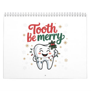 Calendário Dente Seja Alegre Natal Divertido Dentista Odontol