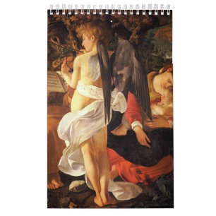 Calendário Descanse no voo para o Egito (Caravaggio)