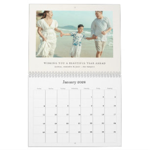 Calendário Desejando um Ano Incrível à Frente Foto da Família