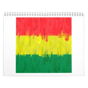 Calendário Desenho de pintura a óleo na Bolívia