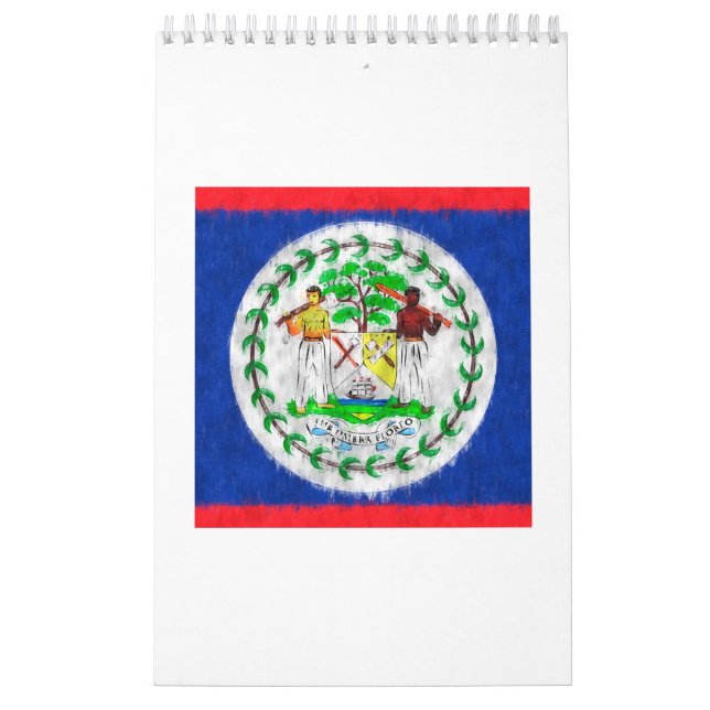Calendário Desenho de pintura de óleo de Belize (Capa)