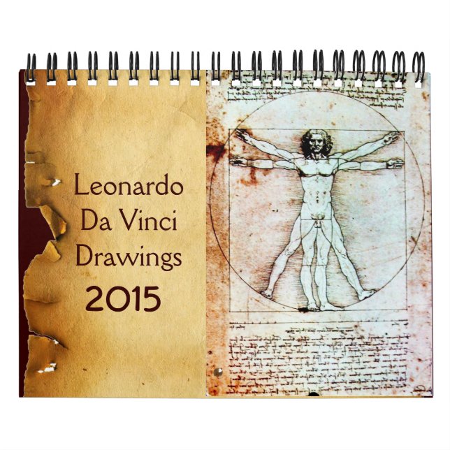 Calendário Desenhos LEONARDO DA VINCI 2015 (Capa)