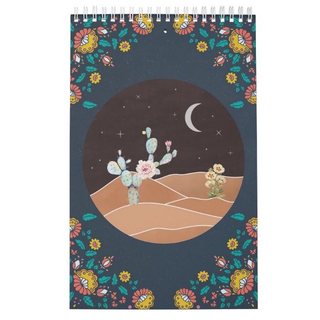 Calendário Deserto De Cactus E Flores (Capa)