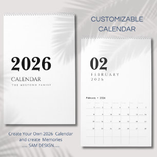 Calendário Design de Luxo Simples