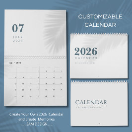 Calendário Design de Luxo Simples