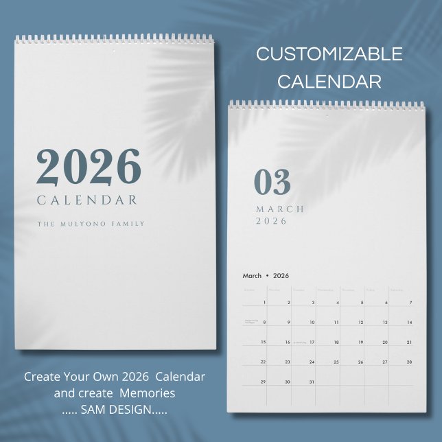 Calendário Design de Luxo Simples (Criador carregado)