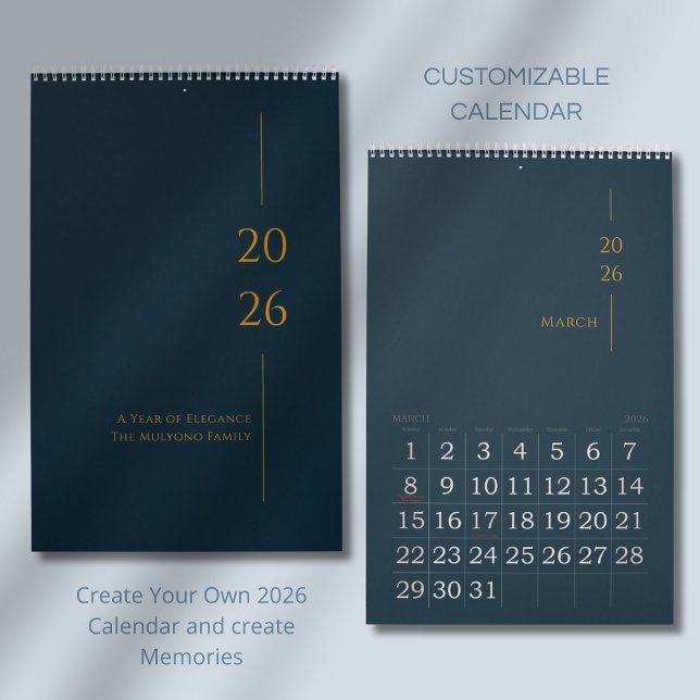 Calendário Design Minimalista Limpo (Criador carregado)