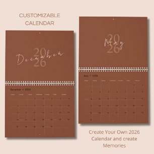 Calendário Design Minimalista Limpo