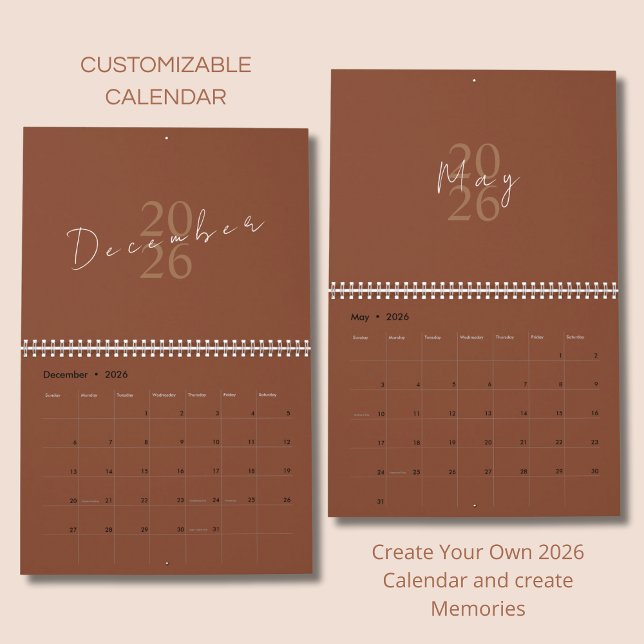 Calendário Design Minimalista Limpo (Criador carregado)