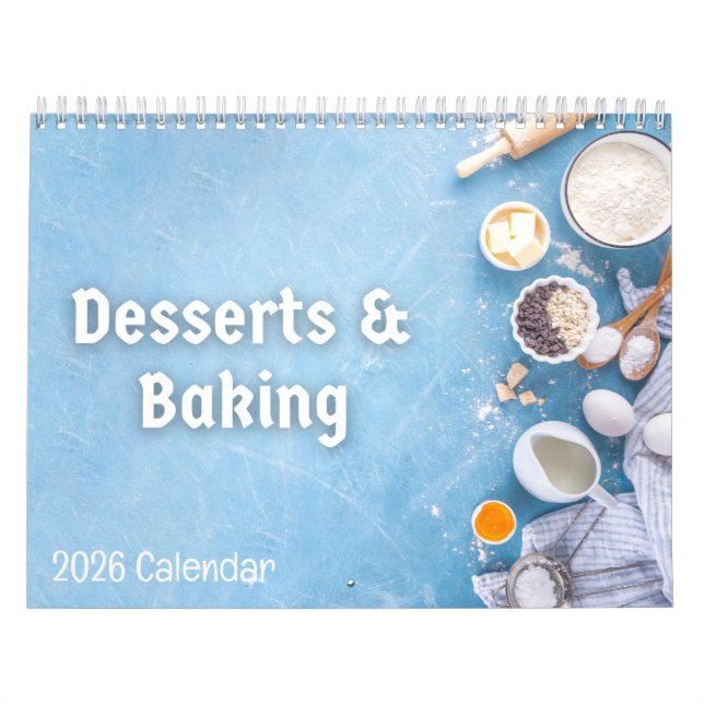 Calendário Desserts & Baking 2026 Calendar (Capa)