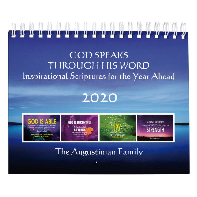 Calendário DEUS FALA Bíblia Inspiracional Versa o Ano 2020 (Capa)