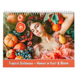 Calendário Deusas Tropicais – Mulheres em Frutas e Flores