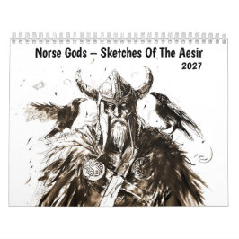 Calendário Deuses Nórdicos – Esboços dos Aesir