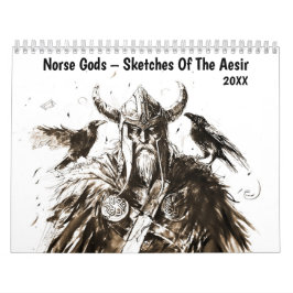 Calendário Deuses Nórdicos – Esboços dos Aesir