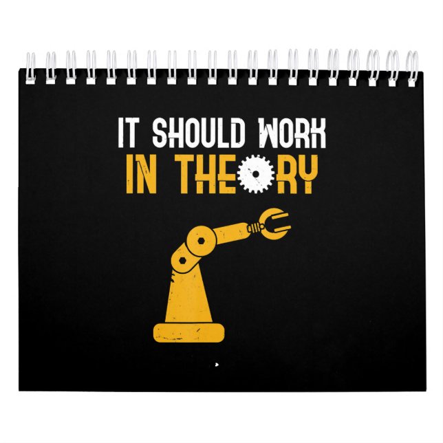 Calendário Deve Funcionar Engraçado Robótico Presente (Capa)