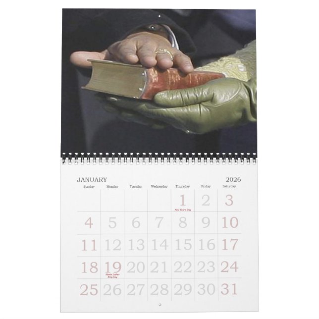 Calendário Dia da Inauguração do Presidente Obama em Fotos (Jan 2026)