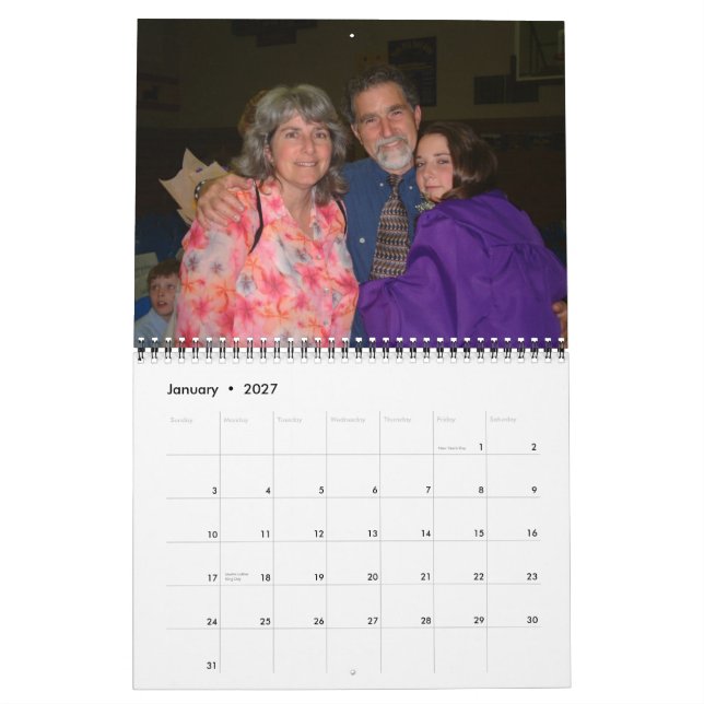 Calendário Dia das mães feliz! 2007-2008 (Jan 2027)