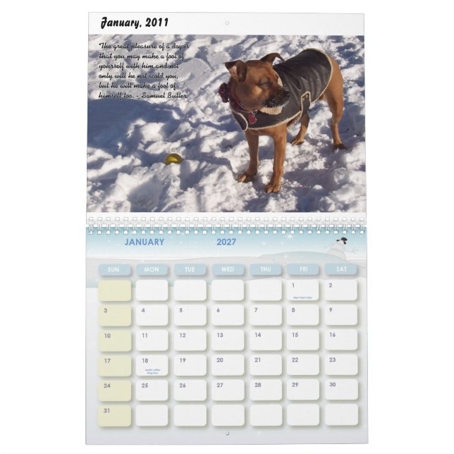 Calendário Dias de cão 2011 de China (Jan 2027)